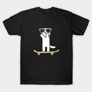 Summer Cat On A Skateboard T-Shirt